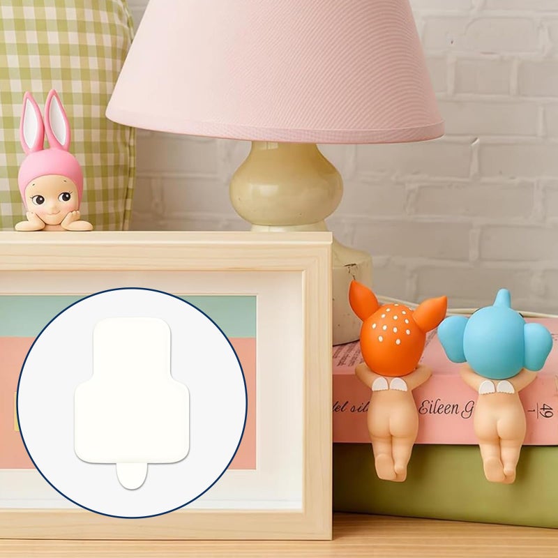 NICECRAFT 84 Pcs Sticky Adhesive Tape for Sonny Angel Hipper 3 Shapes Double Sided Clear Glue Putty Pads Stickers Fit for Sonny Baby Doll Clothes Custom Phone Accessory Replacement - Image 5